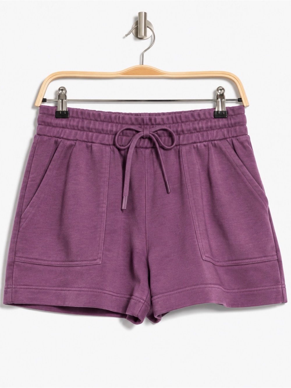 Zella Level Up Terry Shorts XS Purple French Terry Drawstring Shorts